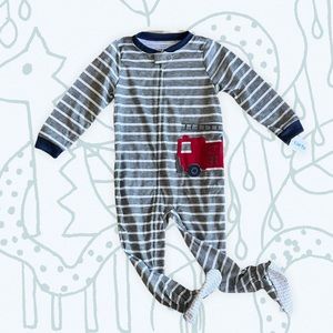 3T Boys Footed Pajamas (2 pair)